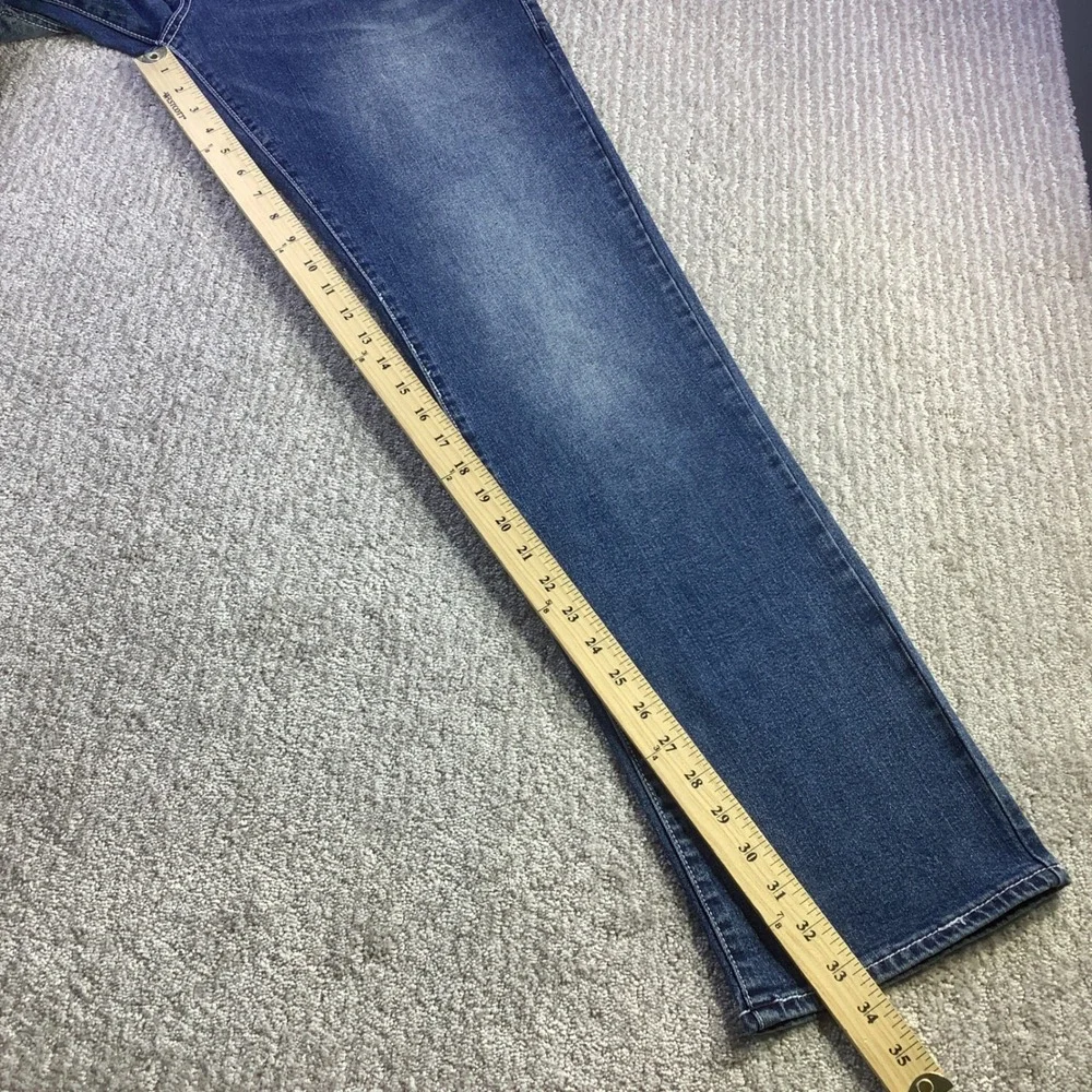 True Religion Ricky SN Flap Relaxed Straight Jeans Blue Size 33 x‎ 34 NWT